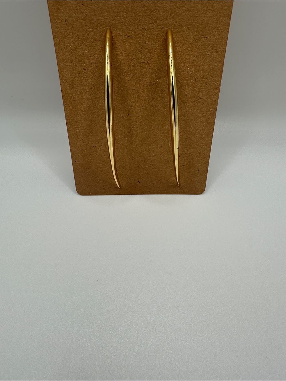Gold Curved Drop Earrings - Women Jewelry